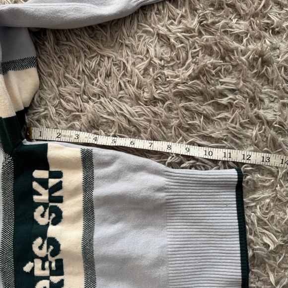 Pink Victoria's Secret Apres Ski Blue Varsity Knit 1/2 Zip Sweater - Picture 6 of 9